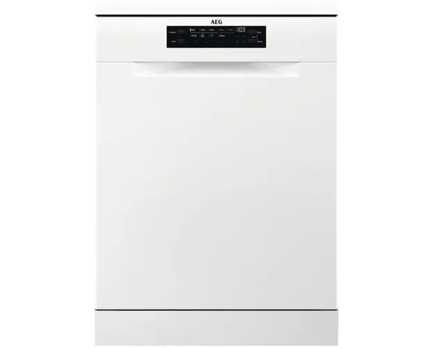 Masina de spalat vase AEG FFB73717PW, 15 seturi, 9 programe, Motor inverter, Control touch, Brat StaelliteClean, Afisaj digital, Clasa D, Alb