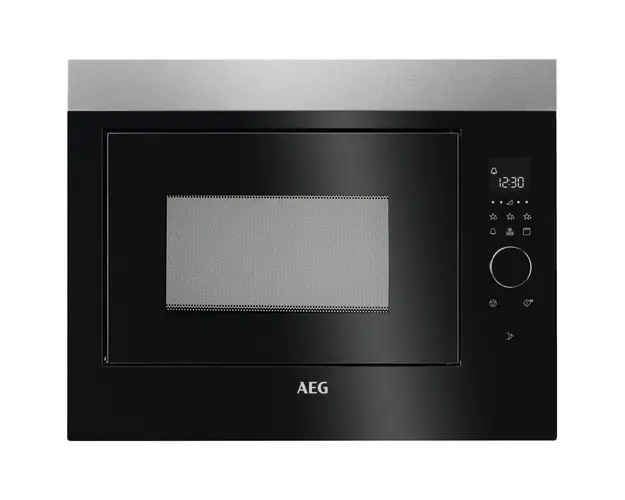 Cuptor cu microunde incorporabil Aeg MBE2658DEM, 900 W, 25 l, grill, timer, control electronic, negru/inox