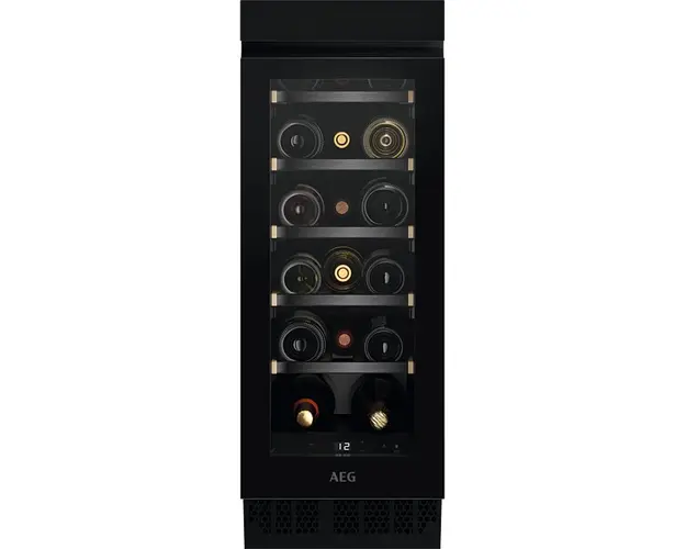 Racitor de vinuri incorporabil AEG AWUS018B7B, 56 l, 18 sticle, Clasa G, Negru mat