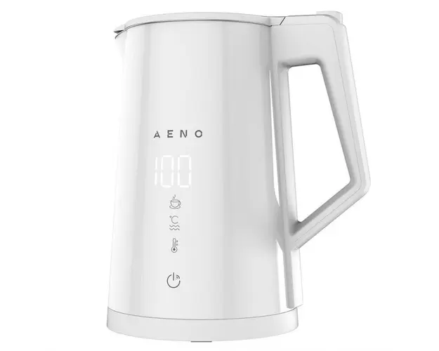 Cana electrica AENO AEK0008S, 1.7L, Wi-Fi, Protectie STRIX, LED display, Touch screen, Alb