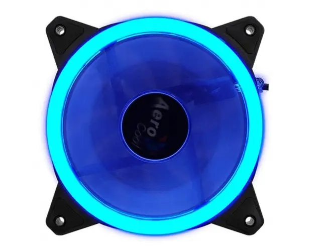 Ventilator carcasa REV BLUE DUAL RING LED 120x120x25mm
