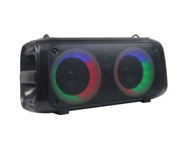Boxa portabila activa Akai ABTS-45, 20 W, Radio FM, Bluetooth 5.0, efect de lumini, Negru