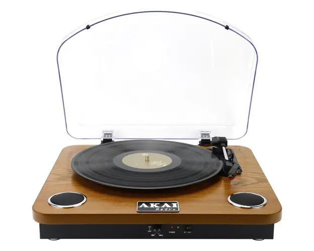 Pick-up AKAI ATT-11BT, stereo, difuzoare incorporate, Bluetooth, RCA, USB, SD Card