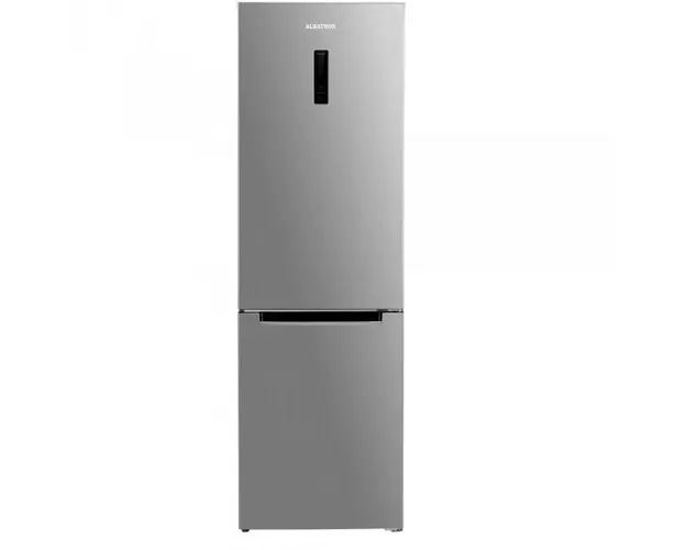 Combina Frigorifica Albatros CNFX495E, 347 L, Full No Frost, Clasa energetica E, Termostat reglabil, H 195 cm, Inox/ Argintiu