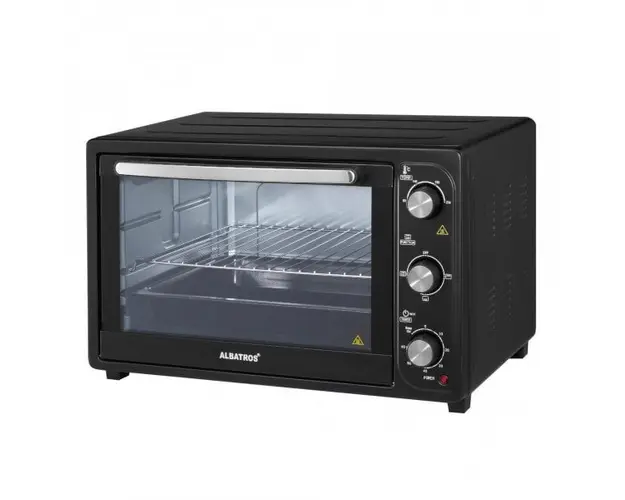 Cuptor electric Albatros A45B2, 1800 W, 45 L, 3 programe, Semnal sonor, Negru