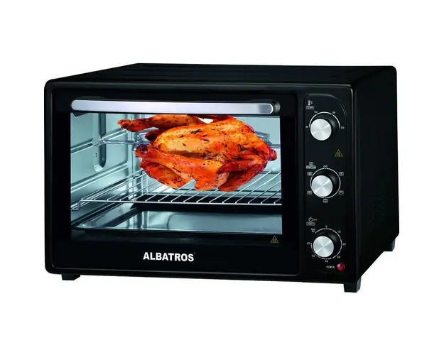 Cuptor electric Albatros A50BRCL2, Rotisor, Convectie, Lumina interioara, 50 litri, 2000 W, Negru