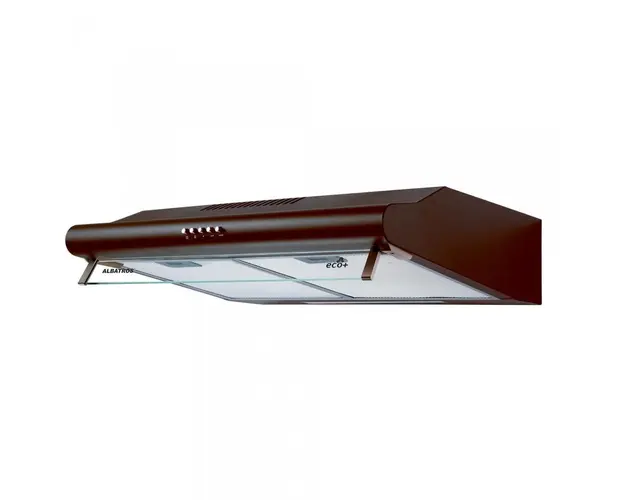 Hota traditionala Albatros H10AM ECO+, Capacitate absorbtie 204.1 m³/h, 3 viteze, 1 motor, Filtru metalic, Tehnologie ECO+, Geam rabatabil, 60 cm, Maro