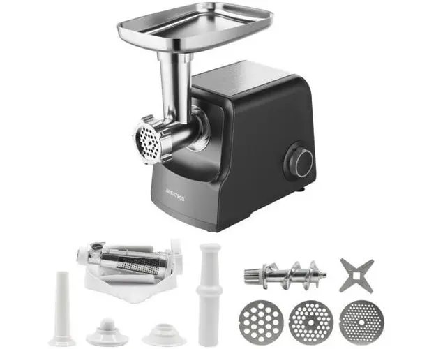 Masina de tocat MTA2205, 2200 W, Viteze: 2 + Revers, Accesorii pentru carnati si kibbe, 3 discuri(site), Negru