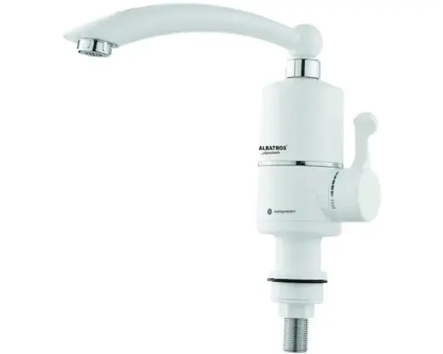 Robinet instant apa calda Albatros Aqualiente, Element de incalzire al apei din inox, 3000 W, Alb