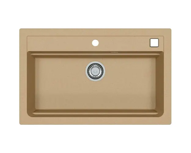 Chiuveta bucatarie Alveus Atrox 40, material compozit, 790x500x200mm, sifon pop-up inclus, Beige