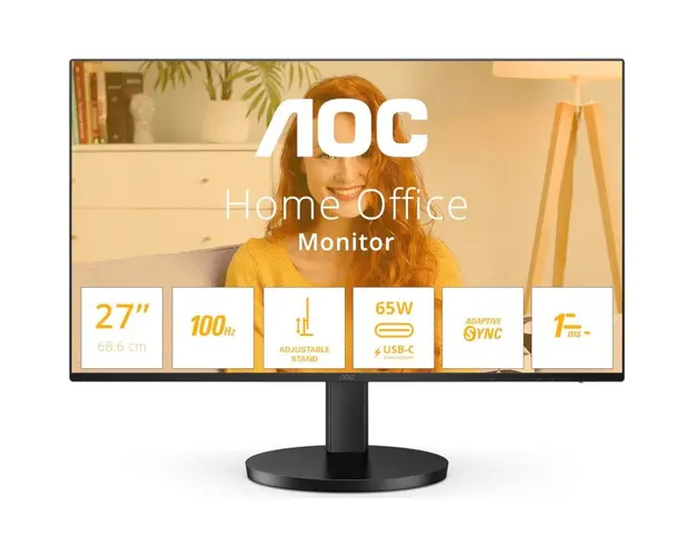 Monitor LED AOC Q27B3CF2 27 inch QHD IPS 1 ms 100 Hz USB-C