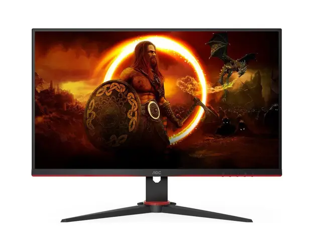 Monitor LED AOC Gaming 24G2SAE 23.8 inch FHD VA 1 ms 165 Hz G-Sync Compatible &amp; FreeSync Premium, negru