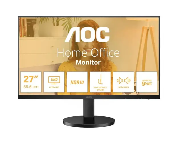 Monitor LED AOC U27B3AF 27 inch UHD IPS 4 ms 60 Hz HDR