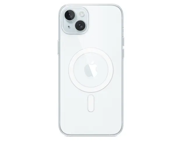 Husa de protectie Clear Case with MagSafe pentru iPhone 15 Plus, Transparent