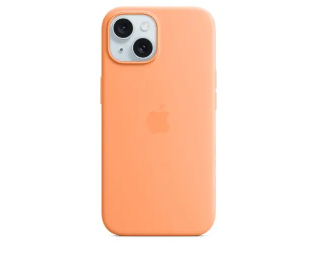 Husa de protectie Silicone Case with MagSafe pentru iPhone 15, Orange Sorbet