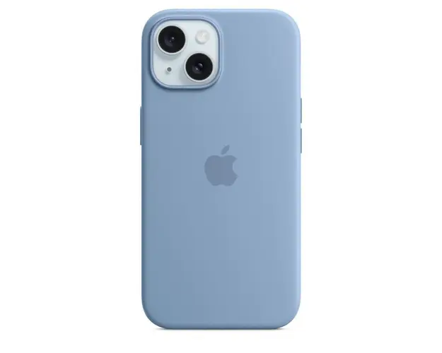 Husa de protectie Silicone Case with MagSafe pentru iPhone 15, Winter Blue