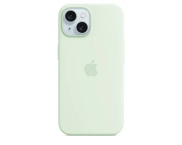 Husa de protectie Apple Silicone Case with MagSafe pentru iPhone 15, Soft Mint