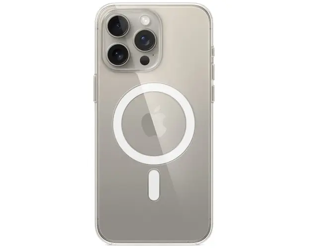 Husa de protectie Apple Clear Case with MagSafe pentru iPhone 15 Pro Max, Transparent