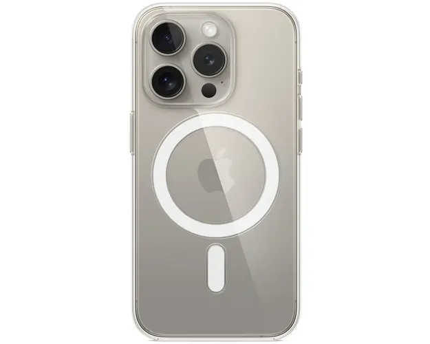 Husa de protectie Apple Clear Case with MagSafe pentru iPhone 15 Pro, Transparent