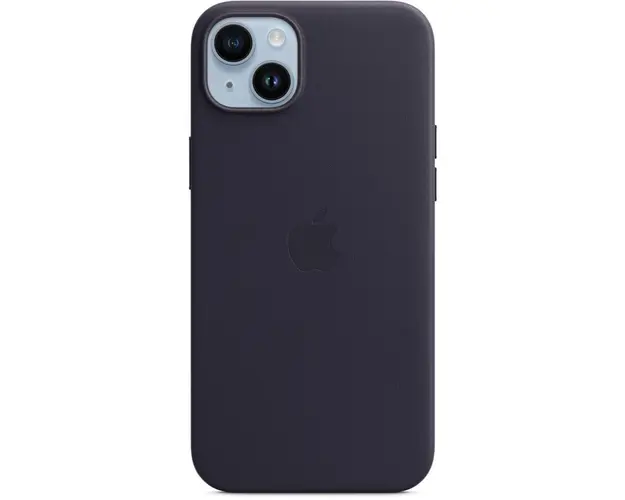 Husa de protectie Apple Leather Case with MagSafe pentru iPhone 14 Plus, Ink