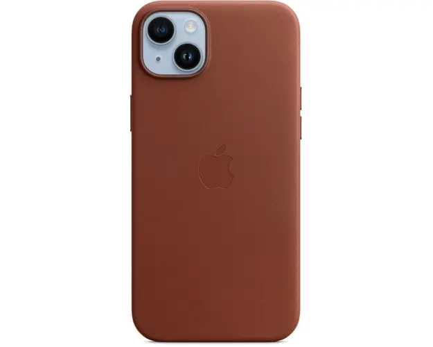 Husa de protectie Apple Leather Case with MagSafe pentru iPhone 14 Plus, Umber