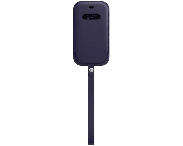 Husa de protectie Apple Leather Sleeve MagSafe pentru IPhone 12/12 Pro, Deep Violet