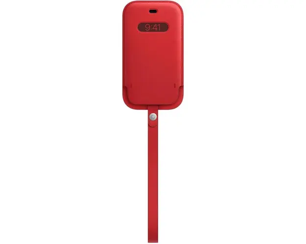 Husa de protectie Apple Leather Sleeve with MagSafe pentru iPhone 12|12 Pro, Red