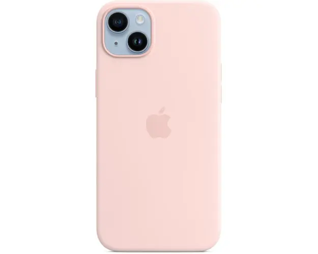 Husa de protectie Apple Silicone Case with MagSafe pentru iPhone 14 Plus, Chalk Pink