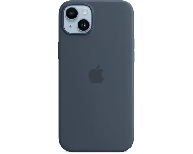 Husa de protectie Apple Silicone Case with MagSafe pentru iPhone 14 Plus, Storm Blue