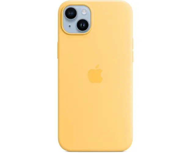 Husa de protectie Apple Silicone Case with MagSafe pentru iPhone 14 Plus, Sunglow