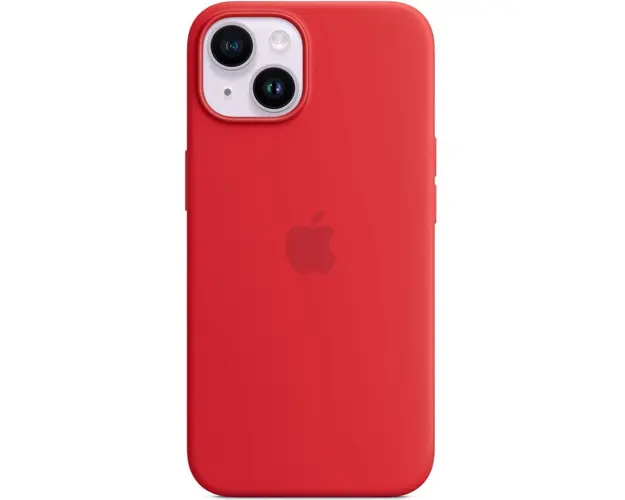Husa de protectie Apple Silicone Case with MagSafe pentru iPhone 14, (PRODUCT)RED