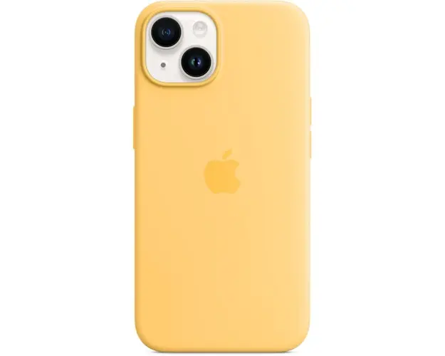 Husa de protectie Apple Silicone Case with MagSafe pentru iPhone 14, Sunglow