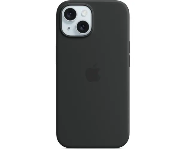 Husa de protectie Apple Silicone Case with MagSafe pentru iPhone 15, Black