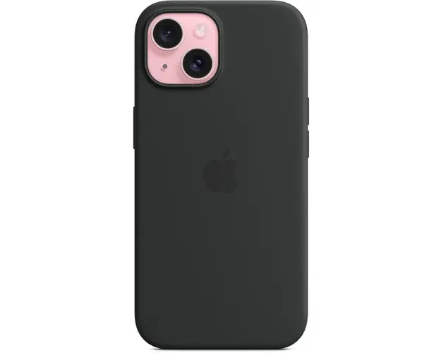 Husa de protectie Apple Silicone Case with MagSafe pentru iPhone 15, Black