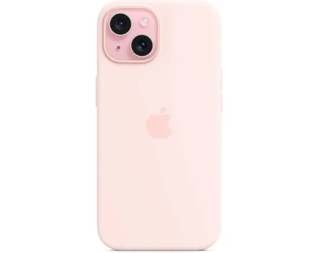 Husa de protectie Apple Silicone Case with MagSafe pentru iPhone 15, Light Pink