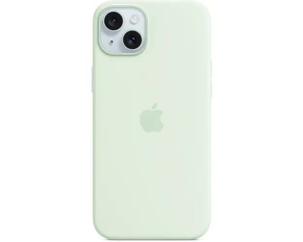 Husa de protectie Apple Silicone Case with MagSafe pentru iPhone 15 Plus, Soft Mint