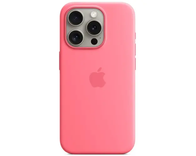 Husa de protectie Apple Silicone Case with MagSafe pentru iPhone 15 Pro, Pink