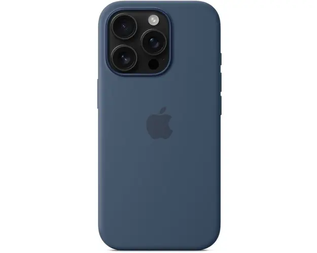 Husa de protectie Apple Silicone Case with MagSafe pentru iPhone 16 Pro - Denim