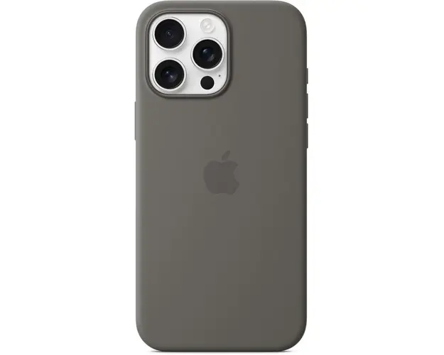 Husa de protectie Apple Silicone Case with MagSafe pentru iPhone 16 Pro Max - Stone Gray