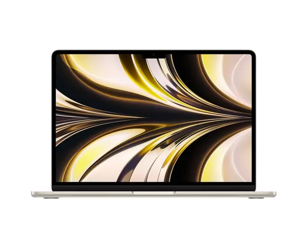 Laptop Apple MacBook Air 13, cu procesor Apple M2, 8 nuclee CPU si 8 nuclee GPU, 16GB, 256GB, Starlight, INT KB