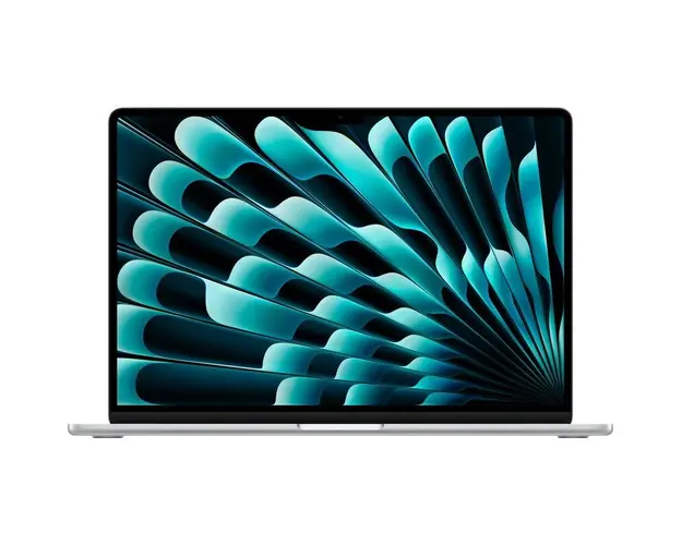 Laptop Apple MacBook Air 15 cu procesor Apple M3, 8 nuclee CPU si 10 nuclee GPU, 8GB, 256GB SSD, Silver, INT KB, Manual RO