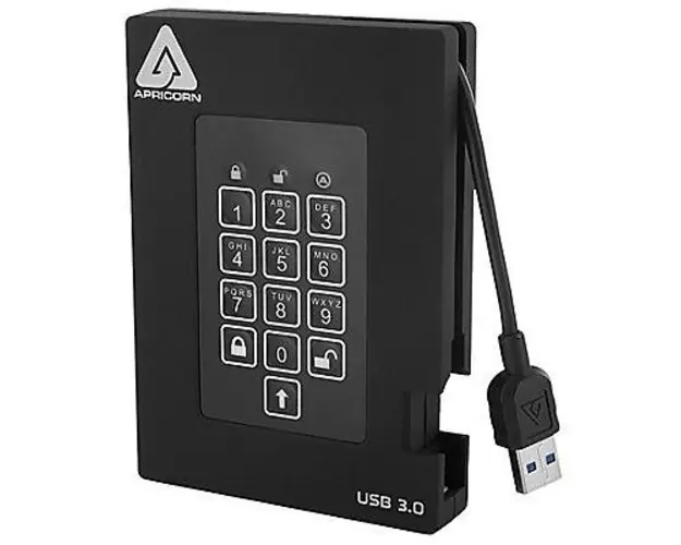 Hard Disk extern Apricorn A25-3PL256-500F, 500GB, USB 3.0, negru