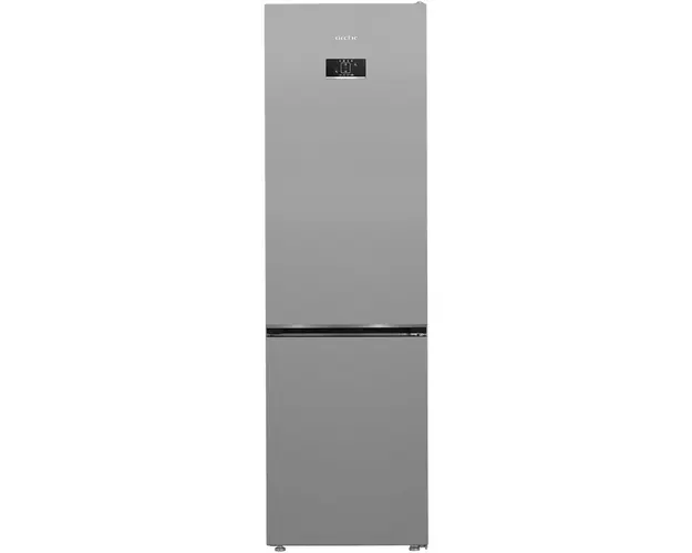 Combina frigorifica Arctic ARK60407E5NFS, 355 l, Clasa D, Full No Frost, AeroActive, Blue Tech, Garden Fresh, Safety Glass, H 203,5cm, Argintiu