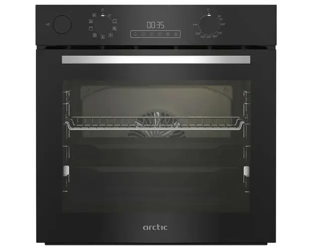 Cuptor incorporabil Arctic ARVIS1430BC, Electric, 71 l, Autocuratare catalitica, Gatire asistata cu abur, Rafturi telescopice, Grill, Clasa A+, Negru