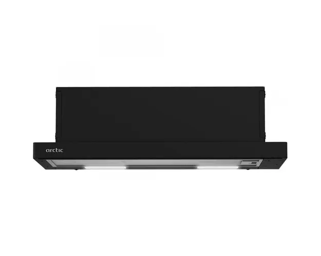 Hota incorporabila telescopica Arctic AHT6121B, Putere de absorbtie 260 mc/h, Control mecanic, Clasa D, 60 cm, Negru