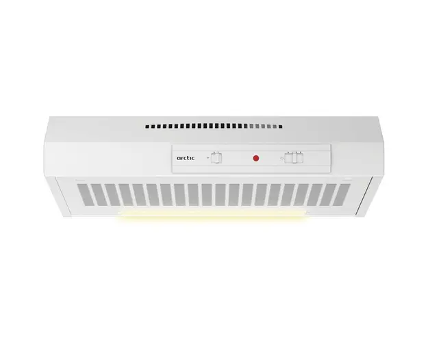 Hota traditionala Arctic AH611, Putere de absorbtie 295 mc/h, Iluminare LED, 1 motor, 60 cm, Alb