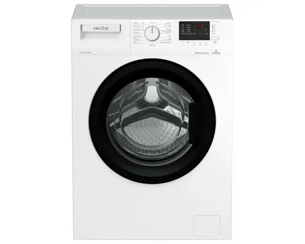 Masina de spalat rufe Slim Arctic APL61024XLWB, 6 kg, 1000 rpm, Clasa D, Motor Silent Inverter, Child Lock, Digital Display, Add-In, Alb