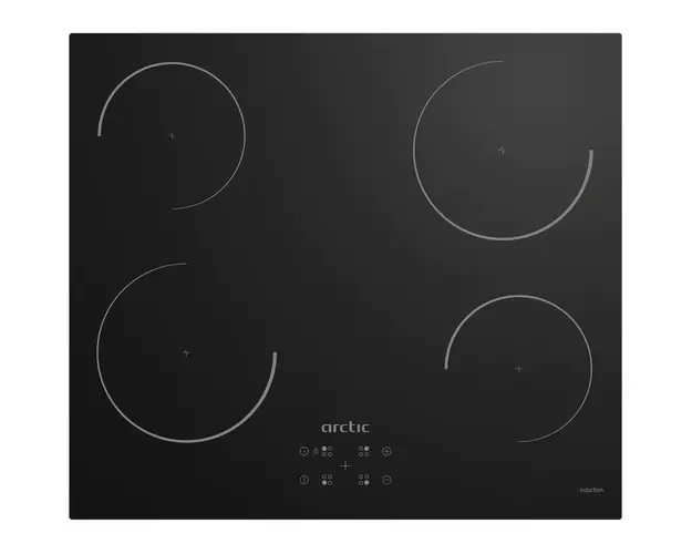 Plita incorporabila Arctic ARSI6440MTB, Inductie, 4 zone de gatit, Touch control, Negru