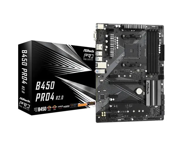 Placa de baza B450 Pro4 R2.0, AM4