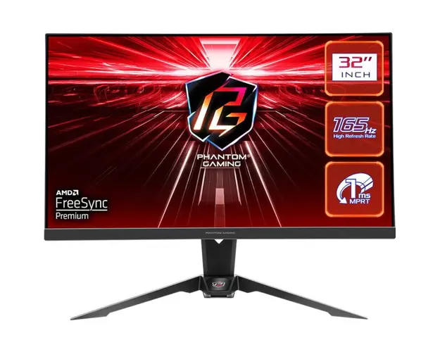 Monitor LED ASRock Gaming PG32QF2B 31.5 inch QHD VA 1 ms 165 Hz HDR FreeSync Premium